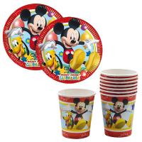 Mickey Mouse Temalı Karton Tabak Bardak Seti - 8 Kişilik