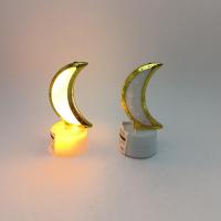 Pilli Led Işıklı Ay Şekilli Dekoratif Işık - Gold