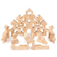 Play Wood Silindir Kutuda Naturel Ahşap Bloklar 60 Parça