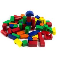 Renkli Ahşap Bloklar 60 Parça