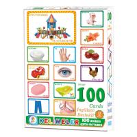 Resimlerle Eğitici Kelime Kartları İngilizce Destekli 100 Parça