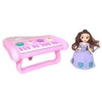 Sesli Işıklı Prenses Bebekli Piyano - Pembe