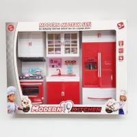 Sesli ve Işıklı 3lü Modern Mutfak Seti - Lavabo Buzdolabı