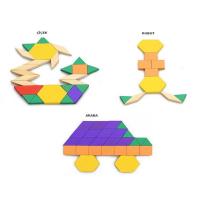 Tangram Seti Ahşap Puzzle Blocks 125 Parça